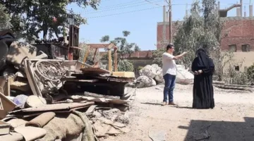 رئيس مدينة أشمون يشرف على استمرار تطوير طريق سنتريس – ساقية أبو شعرة