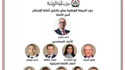 حزب الجبهة الوطنية يُعلن عن إنشاء الأمانة المركزية للإسكان بقيادة شلبي حزب الجبهة الوطنية يُعلن عن إنشاء الأمانة المركزية للإسكان بقيادة شلبي