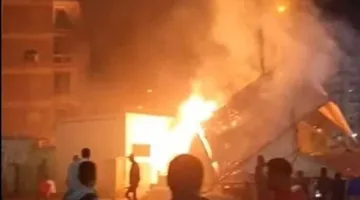 إخماد حريق اندلع في مقهى معروف في النزهة
