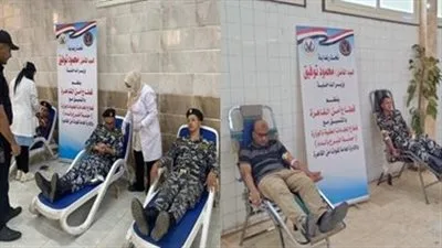 حملة تبرع بالدم في الأقصر برعاية رجال الشرطة لدعم المرضى والمصابين حملة تبرع بالدم في الأقصر برعاية رجال الشرطة لدعم المرضى والمصابين