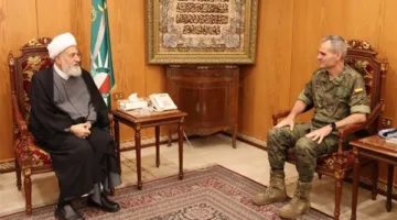 الشيخ علي الخطيب يرحب بقائد قوات حفظ السلام الدولية في جنوب لبنان