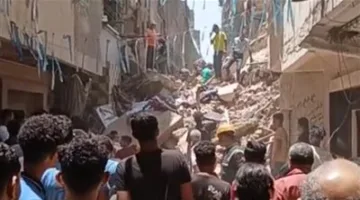 انهيار مبنيين في حدائق القبة وإصابة شخصين.. والجهات المعنية تبحث عن مفقودين.