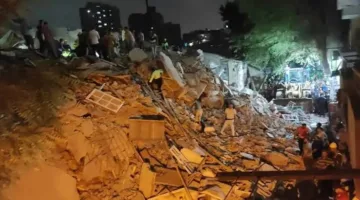 إصابة أربعة أفراد، بينهم اثنان من الحماية المدنية، نتيجة انهيار مبنيين في حدائق القبة