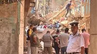 إنقاذ طفلة بعد 9 ساعات من تحت rubble عمارة حدائق القبة المنهارة