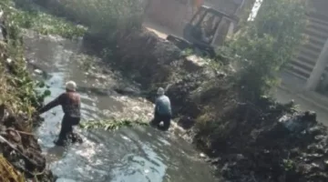 حملات لتنظيف الترع والمصارف في قرى دمياط