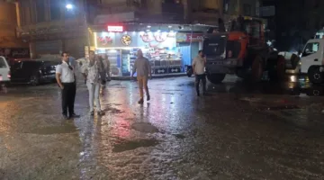 صور: محافظ الغربية يتعامل مع انفجار خط مياه المحلة وحريق بسيون