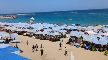 شواطئ الإسكندرية: تزايد أعداد الزوار ونسب إشغال ملحوظة