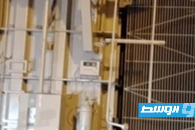 من أعمال تركيب محول بمحطة كهرباء سوق الثلاثاء في زليتن، 20 يونيو 2025. (شركة الكهرباء)