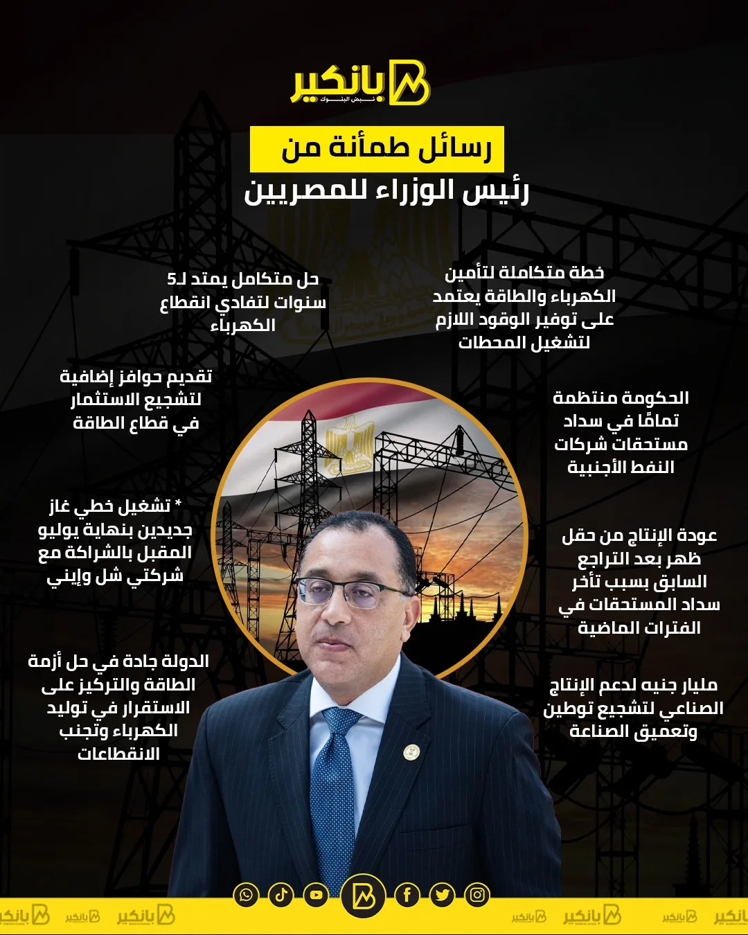 رسائل reassuring من رئيس الوزراء إلى المواطنين المصريين | إنفوجراف رسائل reassuring من رئيس الوزراء إلى المواطنين المصريين | إنفوجراف