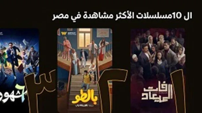 مسلسل فات الميعاد يتصدر قائمة الأكثر مشاهدة على «Watch it» مسلسل فات الميعاد يتصدر قائمة الأكثر مشاهدة على «Watch it»