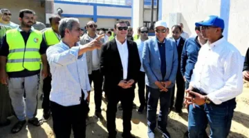 وزير الإسكان ومحافظ المنيا يزوران محطة مياه الشرب في صفانية ومحطة معالجة sewage في بلهاسة.