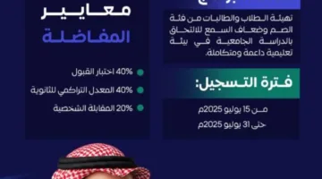 جامعة طيبة: انطلاق التسجيل للسنة التحضيرية للصم وضعاف السمع