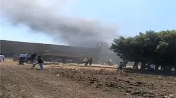 مكتب الحماية المدنية في القليوبية ي extinguishes حريقاً في مصنع | صور