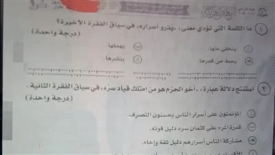 بعد انطلاق اللجان.. انتشار امتحان اللغة العربية للثانوية العامة على مجموعات التليجرام