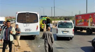 إصابة 7 أفراد جراء انقلاب ميكروباص على الطريق الدائري في قليوب