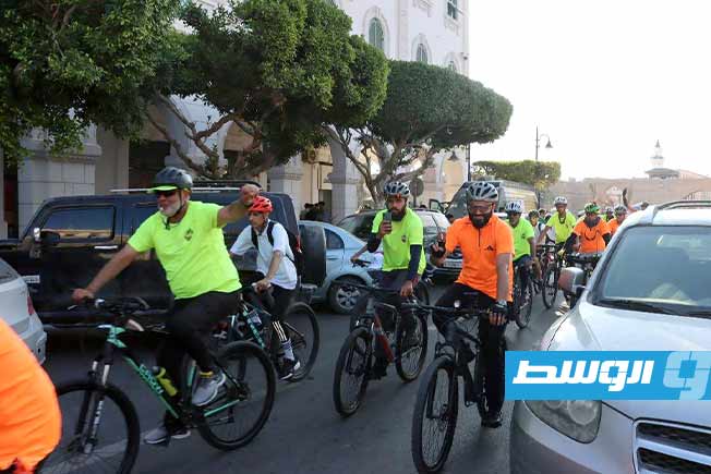 طواف دراجات «السلام» في العاصمة طرابلس. (بلدية طرابلس المركز)
