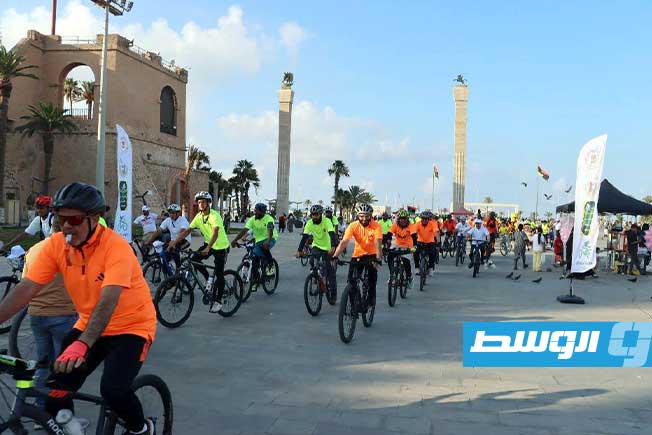 طواف دراجات «السلام» في العاصمة طرابلس. (بلدية طرابلس المركز)