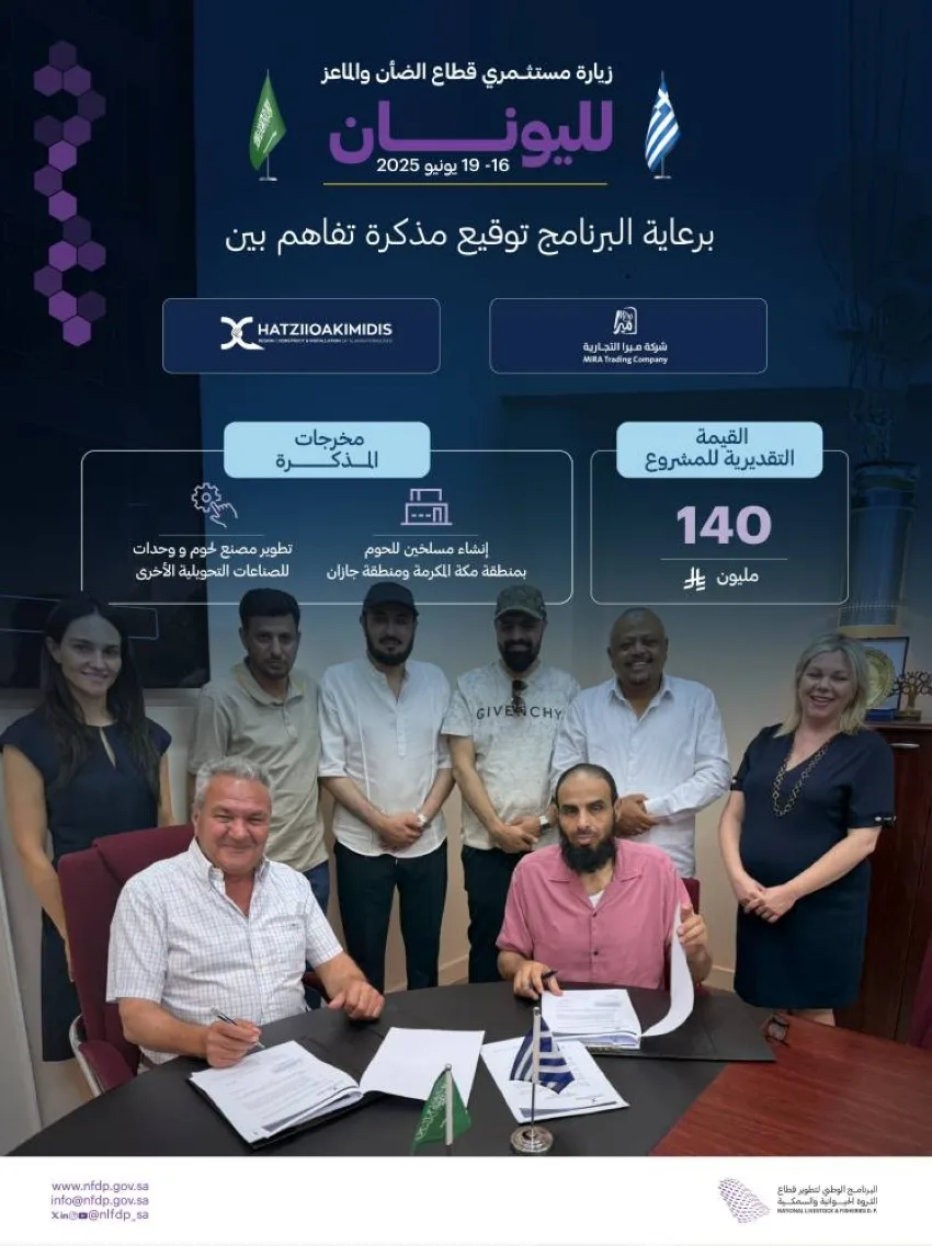 توقيع اتفاقيتين بين شركات سعودية ويونانية في مجالات سلاسل الإمداد وتوطين التكنولوجيا توقيع اتفاقيتين بين شركات سعودية ويونانية في مجالات سلاسل الإمداد وتوطين التكنولوجيا