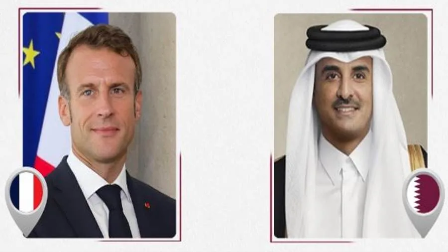 أمير قطر يتلقى مكالمة هاتفية من الرئيس الفرنسي أمير قطر يتلقى مكالمة هاتفية من الرئيس الفرنسي