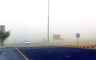 زيادة درجات الحرارة مع نشاط الرياح المثيرة للغبار