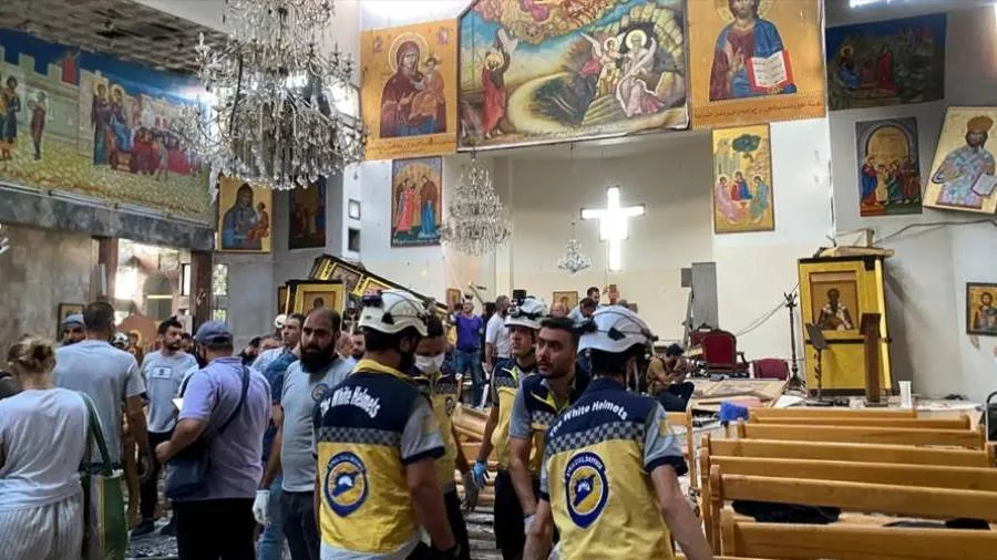 سوريا تندد بتفجير إرهابي استهدف كنيسة مار إلياس في دمشق