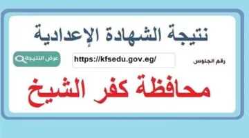 نتائج شهادة التعليم الإعدادي في محافظة كفر الشيخ: رابط الاستعلام وإجراءات الحصول عليها