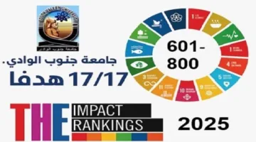 جامعة جنوب الوادي تحقق دخولها الأول في تصنيف التايمز 2025 للتنمية المستدامة