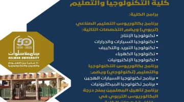 تنسيق الجامعات | استكشف التميز التكنولوجي في كلية التعليم الفني بجامعة حلوان