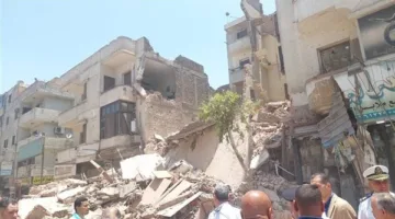 تأثر منزلين مجاورين لمنزل شبرا مصر الذي انهار