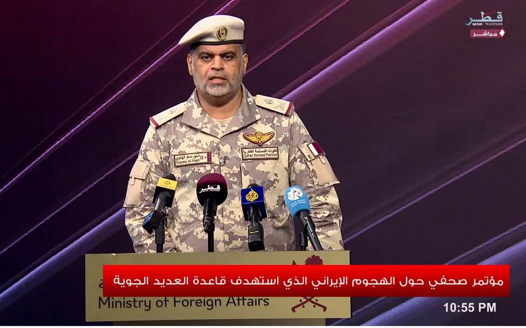 عاجل.. القوات القطرية تعلن إسقاط 18 صاروخاً ووقوع صاروخ واحد في قاعدة العديد دون تسجيل خسائر. عاجل.. القوات القطرية تعلن إسقاط 18 صاروخاً ووقوع صاروخ واحد في قاعدة العديد دون تسجيل خسائر.