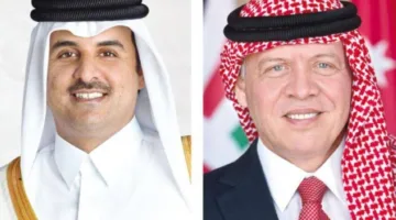 الملك الأردني يتواصل هاتفيًا مع أمير قطر