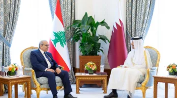 رئيس الحكومة ووزير الخارجية يلتقي برئيس الوزراء اللبناني