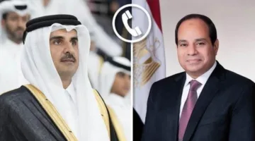 السيسي يتواصل مع أمير قطر ويشدد على رفضه لانتهاك سيادة قطر.