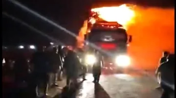 إخماد حريق في سيارة نقل بطامية بالفيوم دون تسجيل أي إصابات