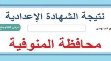 نتائج الشهادة الإعدادية لمحافظة المنوفية 2025 بعد الاعتماد.. رابط الاستعلام وخطوات الحصول على النتيجة