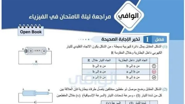 مراجعة ليلة امتحان الفيزياء للثانوية العامة 2025: 200 سؤال مع الإجابات. مراجعة ليلة امتحان الفيزياء للثانوية العامة 2025: 200 سؤال مع الإجابات.