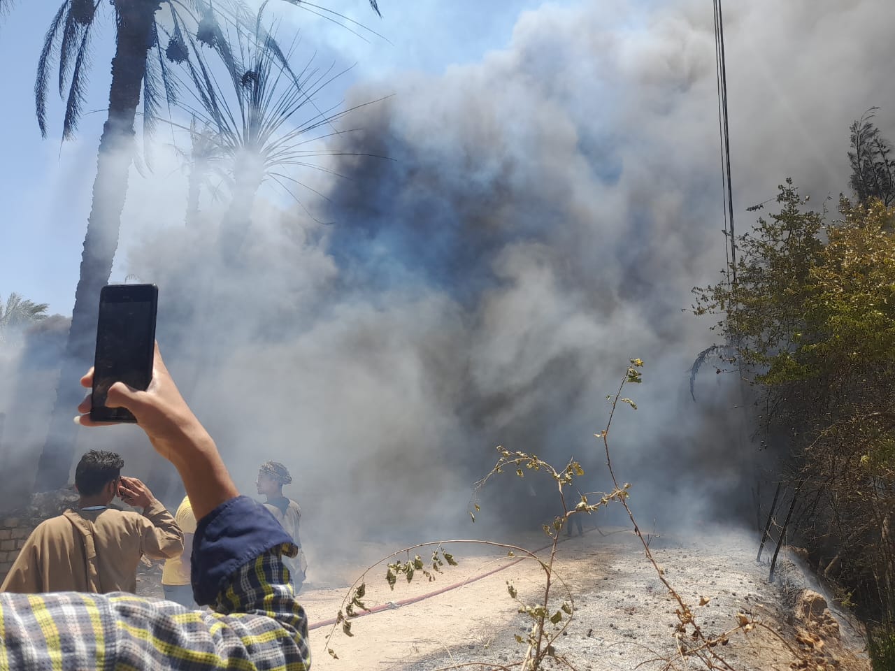 حريق في مصنع بلاستيك