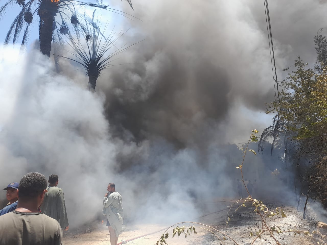 حريق في مصنع بلاستيك