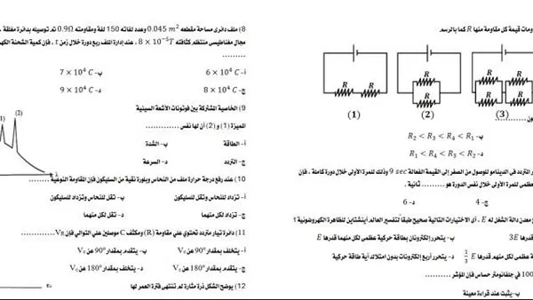 امتحانات الثانوية العامة 2025: 46 سؤال في الفيزياء – استعدادك للاختبار في متناول يدك