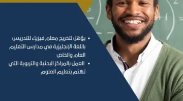 تنسيق الجامعات 2025: اكتشف برنامج تأهيل معلم الفيزياء باللغة الإنجليزية في كلية التربية بحلوان