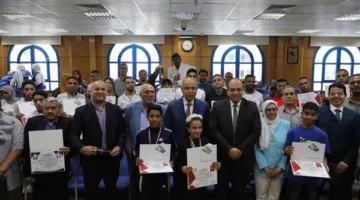 محافظ المنيا ي honored الرياضيين المتميزين الذين حققوا بطولات عالمية وعربية وأفريقية.