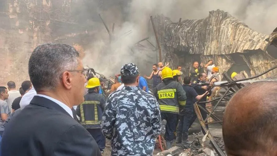إخماد حريق في مخزن دهانات البراجيل بأوسيم دون تسجيل إصابات
