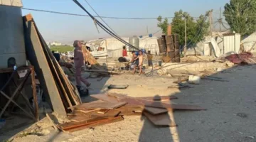 إزالة أول المخيمات غير المطابقة لبرنامج حماية نهر الليطاني من تلوث النازحين السوريين