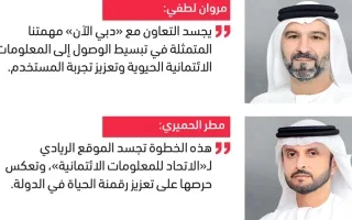 التقارير والتقييمات الائتمانية متاحة من خلال «دبي الآن» بفضل «المعلومات الائتمانية»