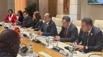 وزير قطاع الأعمال يناقش فرص التعاون مع وزيري السياحة والإسكان ورئيس الصندوق السيادي في أنغولا.