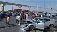 تفاصيل وفاة وإصابة 12 شخصًا وانقلاب سيارتين في حادث محور 26 يوليو
