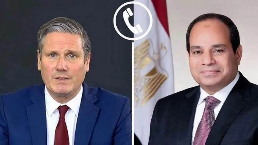السيسي ورئيس وزراء المملكة المتحدة يعبّران عن سعادتهما بوقف العمليات العسكرية بين إسرائيل وإيران