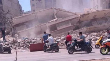 بالصورة: انهيار هيكل في الضاحية الجنوبية لبيروت!