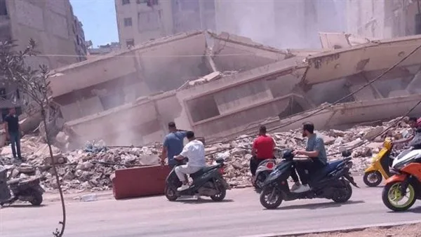 بالصورة: انهيار هيكل في الضاحية الجنوبية لبيروت! بالصورة: انهيار هيكل في الضاحية الجنوبية لبيروت!