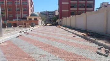 انطلاق أعمال تجهيز الأرصفة في الشوارع الداخلية لمساكن الحزب في بورفؤاد .. صور
